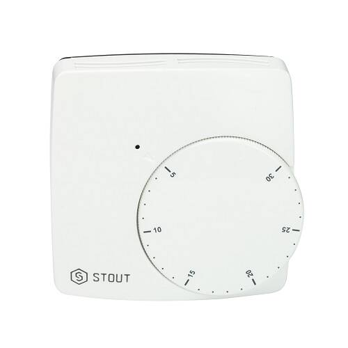 Термостат комнатный STOUT WFHT-BASIC (проводной, со светодиодом, нормально открытый)