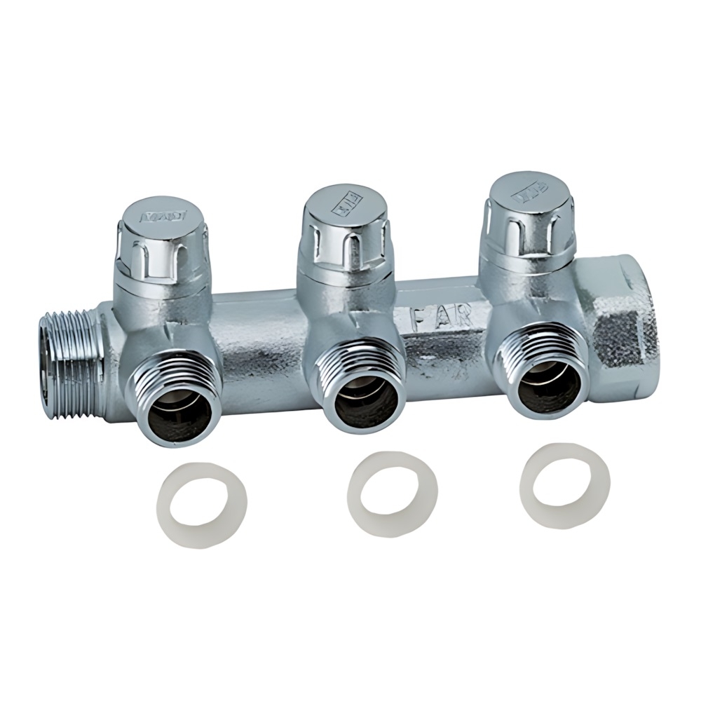 Коллектор запорный проходной FAR MULTIFAR 3870 - 3/4