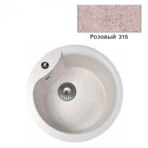 Мойка кухонная гранитная Ulgran U-102 (цвет розовый, код 315)