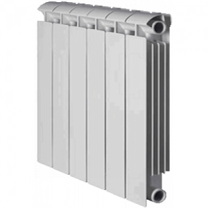 Радиатор биметаллический GLOBAL STYLE EXTRA 350 - 8 секций (подключение боковое, цвет белый)