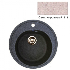 Мойка кухонная гранитная Ulgran U-101 (цвет светло-розовый, код 311)