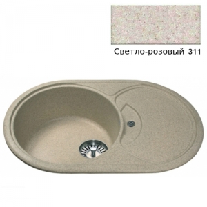 Мойка кухонная гранитная Ulgran U-110 (цвет светло-розовый, код 311)