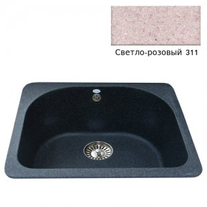 Мойка кухонная гранитная Ulgran U-408 (цвет светло-розовый, код 311)