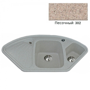 Мойка кухонная гранитная Ulgran U-501 (цвет песочный, код 302)
