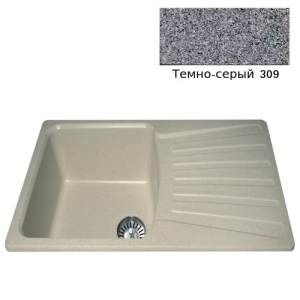 Мойка кухонная гранитная Ulgran U-203 (цвет темно-серый, код 309)