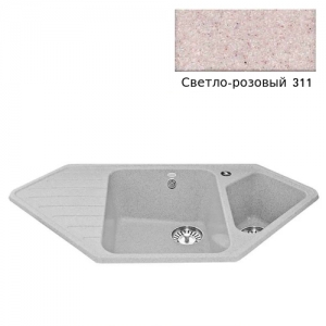 Мойка кухонная гранитная Ulgran U-409 (цвет светло-розовый, код 311)