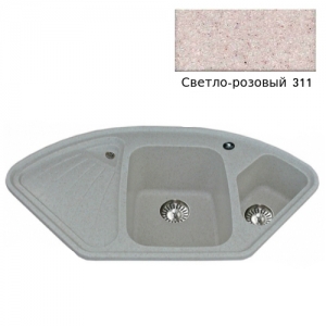 Мойка кухонная гранитная Ulgran U-501 (цвет светло-розовый, код 311)