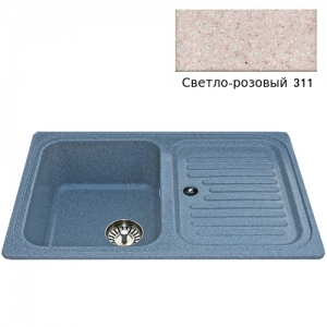 Мойка кухонная гранитная Ulgran U-502 (цвет светло-розовый, код 311)