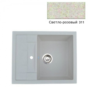 Мойка кухонная гранитная Ulgran U-207 (цвет светло-розовый, код 311)
