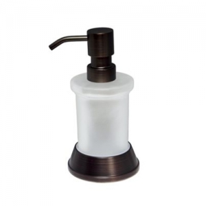 Дозатор жидкого мыла WasserKRAFT Isar K-2399 (стекло матовое, металл, покрытие темная бронза)