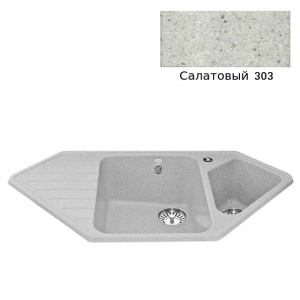 Мойка кухонная гранитная Ulgran U-409 (цвет салатовый, код 303)