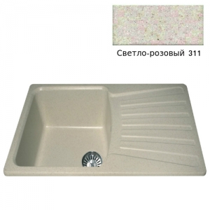 Мойка кухонная гранитная Ulgran U-203 (цвет светло-розовый, код 311)