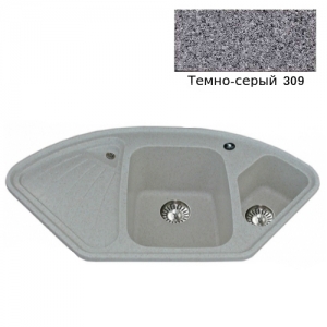 Мойка кухонная гранитная Ulgran U-501 (цвет темно-серый, код 309)