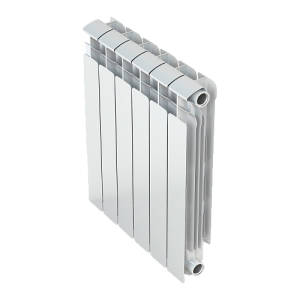 Радиатор алюминиевый Gekon Al.500 - 6 секций (подключение боковое, цвет белый)