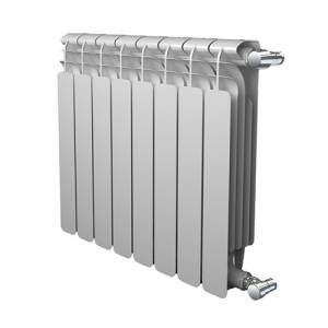 Радиатор биметаллический Sira Alice Bimetal 500 - 4 секции (подключение боковое, цвет белый)