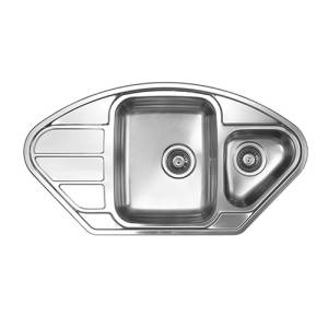 Мойка кухонная из нержавеющей стали Florentina ПРОФИ - 945x510x200 мм (угловая, сталь 0.8мм матовая)