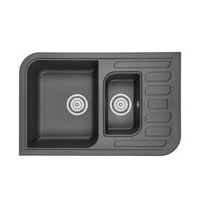 Мойка кухонная из искуcственного камня GRANULA 7803 (цвет черный)