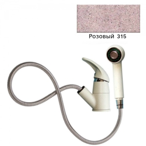Смеситель для кухонной мойки Ulgran U-002 (однорычажный, цвет розовый)