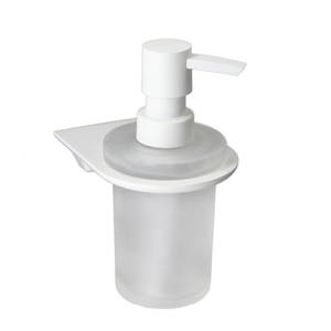Дозатор жидкого мыла WasserKRAFT Kammel K-8399WHITE (матовое стекло, белый)