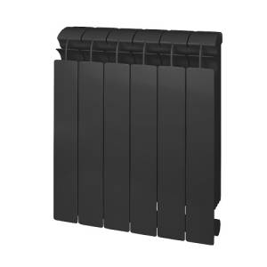 Радиатор биметаллический GLOBAL STYLE PLUS 500 - 8 секций (подключение боковое, цвет черный)