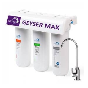 Фильтр для воды проточный ГЕЙЗЕР Макс (для жесткой воды, белый корпус)