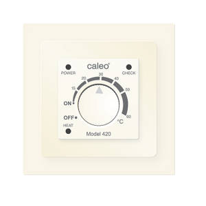 Терморегулятор для теплого пола электронный Caleo 420 (с адаптерами, цвет бежевый)