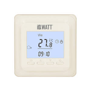 Терморегулятор электронный IQWATT THERMOSTAT P (программируемый, цвет слоновая кость)