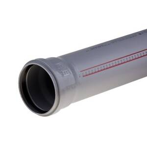 Труба для внутренней канализации Ostendorf HTEM - D50x1.8 мм, длина 250 мм (цвет серый)
