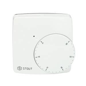 Термостат комнатный STOUT WFHT-BASIC (проводной, со светодиодом, нормально закрытый)