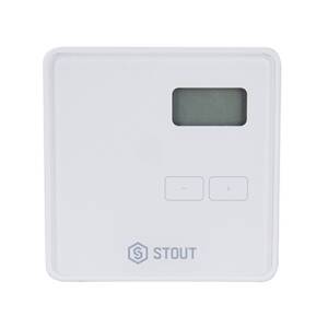 Терморегулятор комнатный STOUT ST-294v1 (проводной, питание от батареек, цвет белый)
