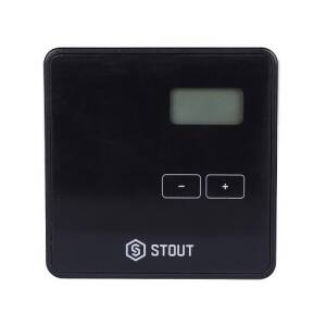 Терморегулятор комнатный STOUT ST-294v1 (проводной, питание от батареек, цвет черный)