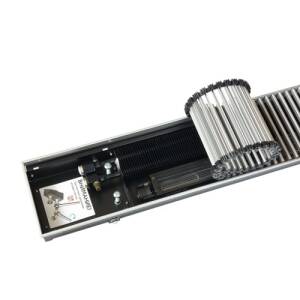 Конвектор внутрипольный KVZ - 180x140x1800 мм (принудительная конвекция с 2 вент-ами, без решетки)