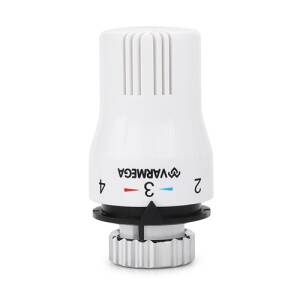 Головка термостатическая Varmega VM115 - clip-clap (регулировка 6-28°C, цвет белый)