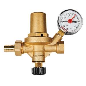 Клапан подпиточный автоматический ROMMER RVS-0050 - 1/2" (ВР/НР, PN10, t110°C, колпачок латунный)
