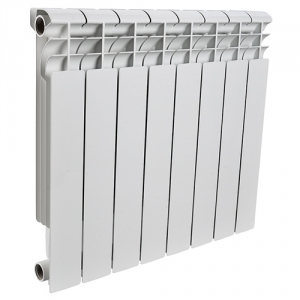 Радиатор алюминиевый ROMMER Profi 350 - 8 секций (подключение боковое, цвет белый)