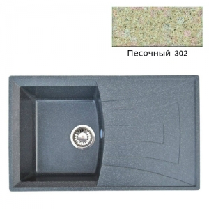 Мойка кухонная гранитная Ulgran U-401 (цвет песочный, код 302)