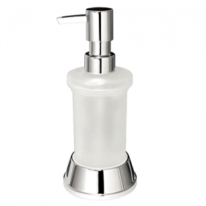 Дозатор жидкого мыла WasserKRAFT Donau K-2499 (стекло матовое, металл, хром)