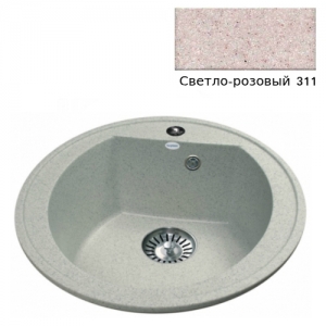Мойка кухонная гранитная Ulgran U-103 (цвет светло-розовый, код 311)