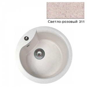 Мойка кухонная гранитная Ulgran U-102 (цвет светло-розовый, код 311)