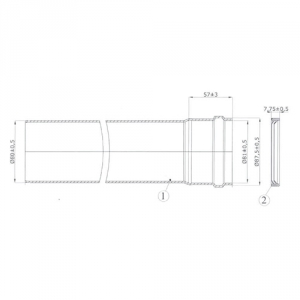 Труба для раздельнго дымохода Protherm D80 мм, длина 0.5 м (для котлов ЯГУАР)