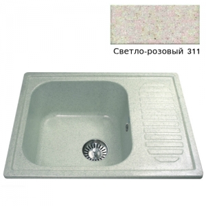 Мойка кухонная гранитная Ulgran U-202 (цвет светло-розовый, код 311)