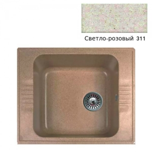 Мойка кухонная гранитная Ulgran U-204 (цвет светло-розовый, код 311)