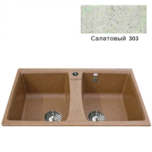 Мойка кухонная гранитная Ulgran U-402 (цвет салатовый, код 303)