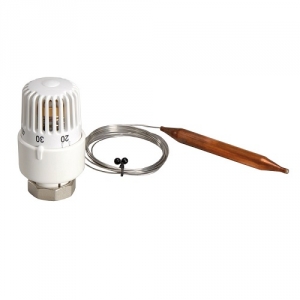 Головка термостатическая LUXOR TT 2351 (2350) - M30x1.5 (20-65°C, с выносн.датчиком 2м, цвет белый)