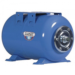 Гидроаккумулятор горизонтальный синий Zilmet ULTRA-PRO - 60л. (PN10, мемб.бутил, фланец стальной)