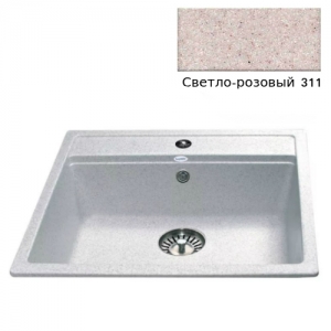 Мойка кухонная гранитная Ulgran U-104 (цвет светло-розовый, код 311)