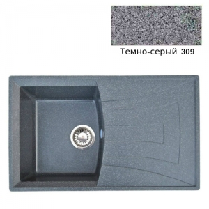 Мойка кухонная гранитная Ulgran U-401 (цвет темно-серый, код 309)