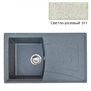 Мойка кухонная гранитная Ulgran U-401 (цвет светло-розовый, код 311)